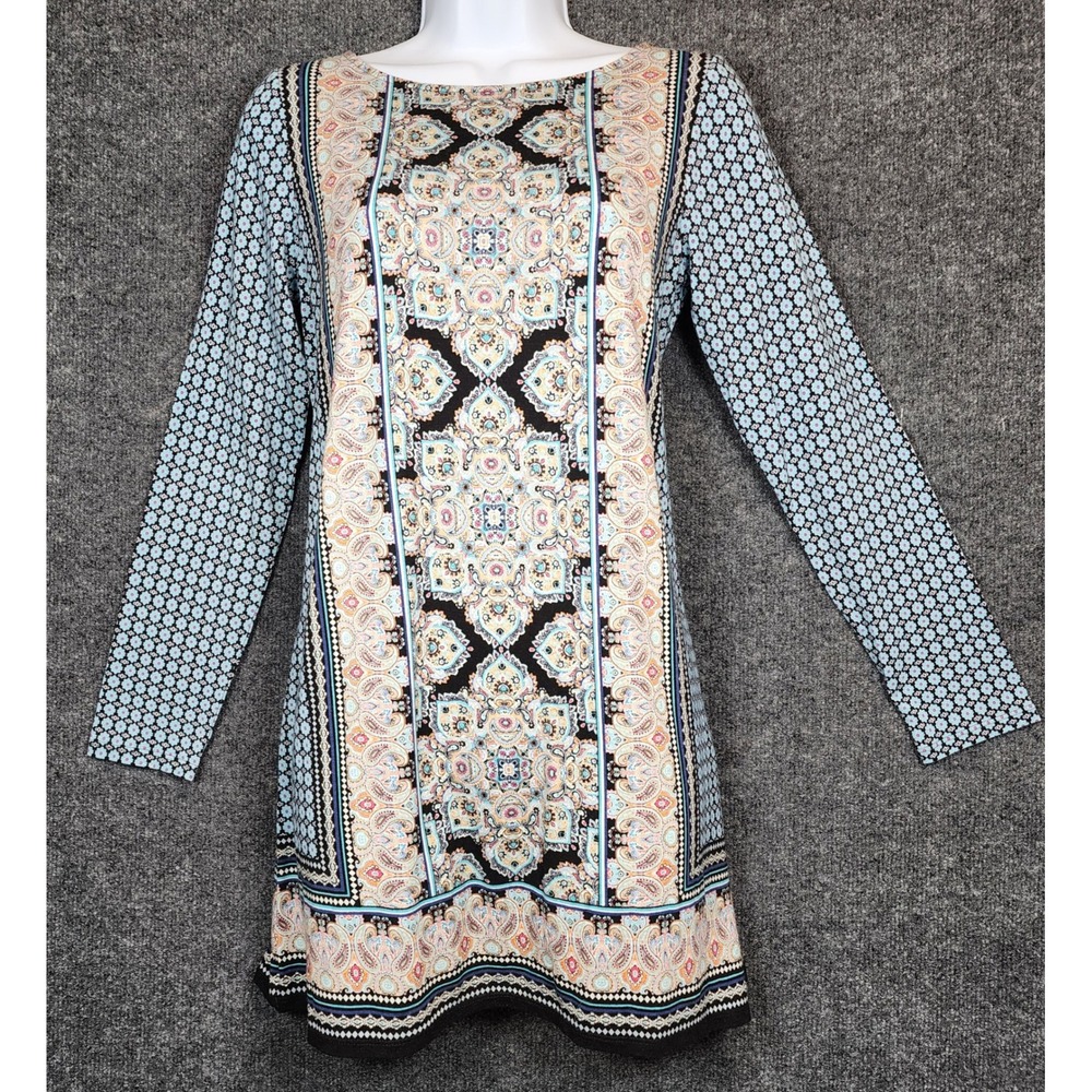 J.Jill Women's Dress Size XS Boho Paisley Tunic Stretch NWT Cottagecore